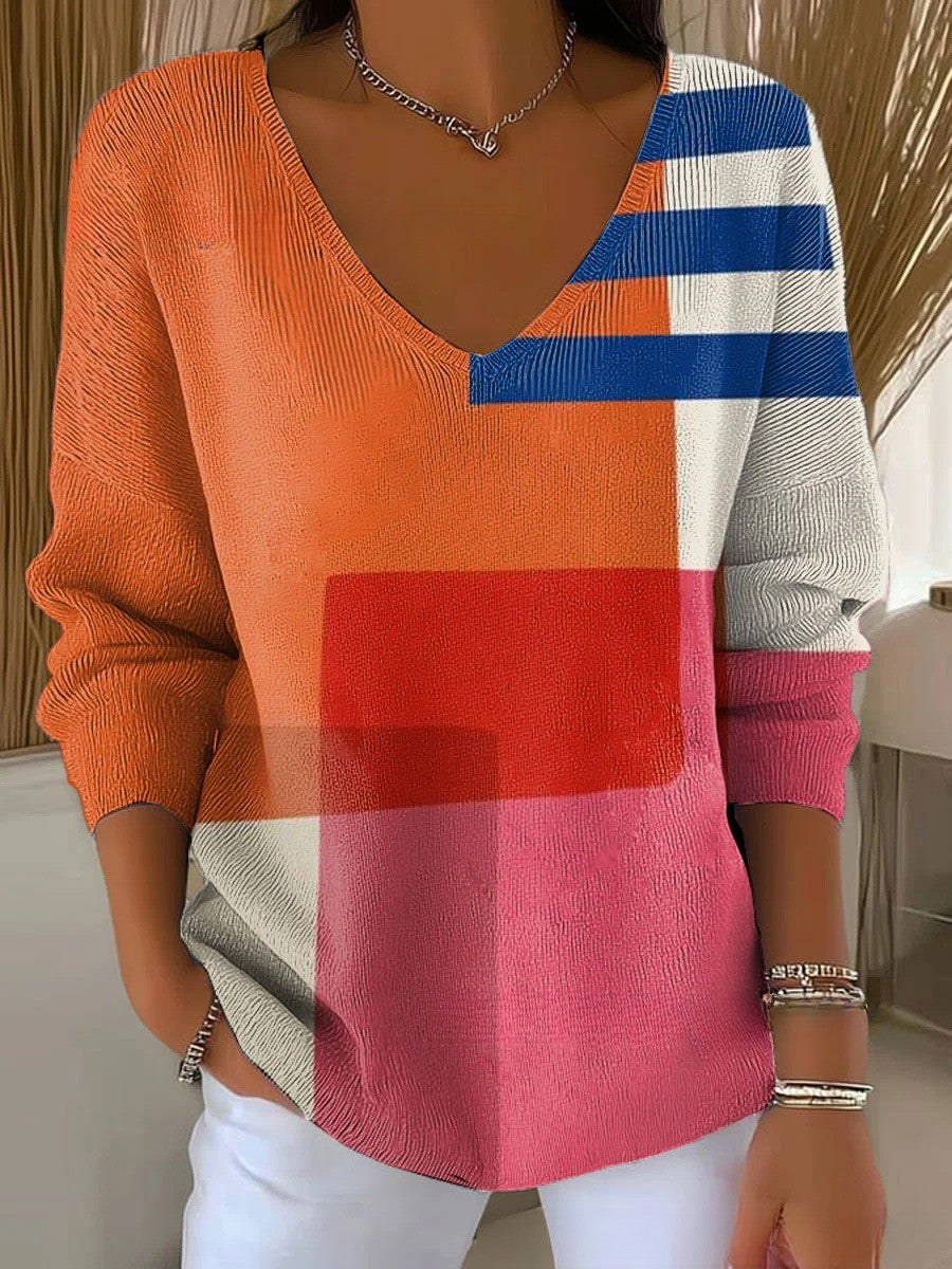 ANAIS | Sweter z dekoltem w serek