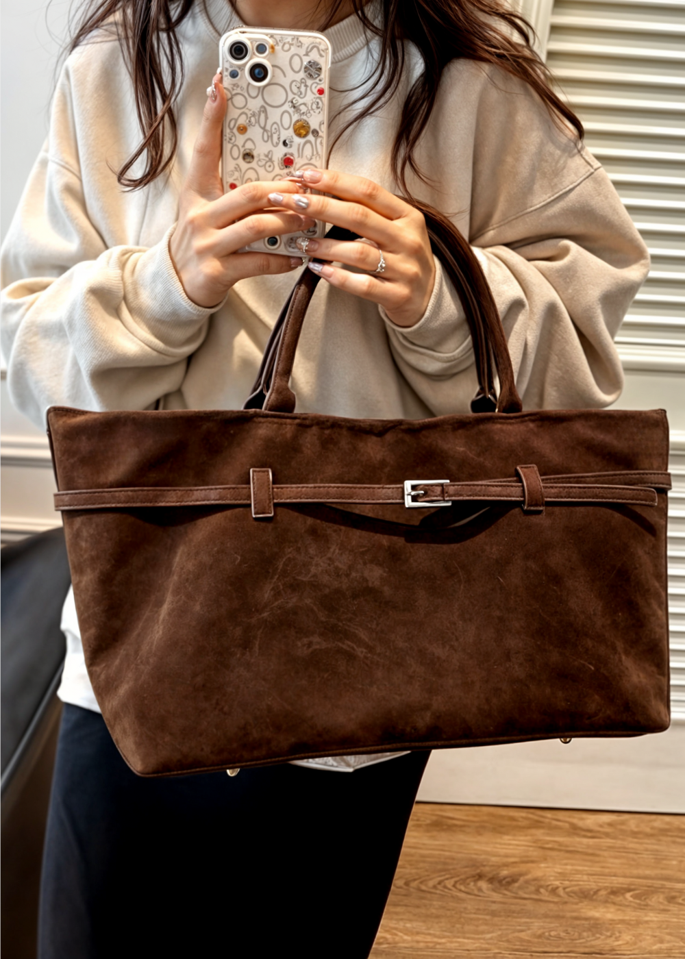 Torba Suede BB Celeste