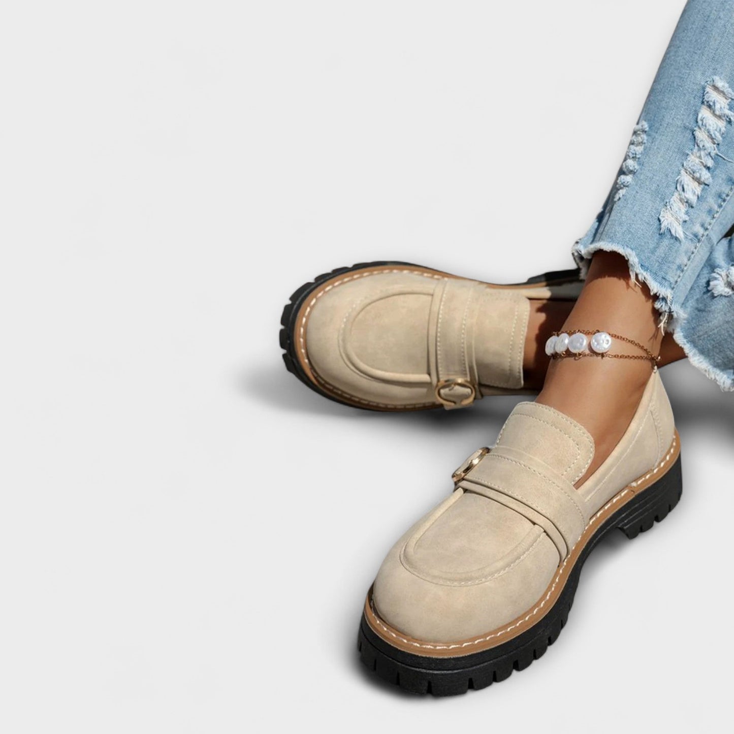Lora – Casual Loafers z Okrągłym Noskiem