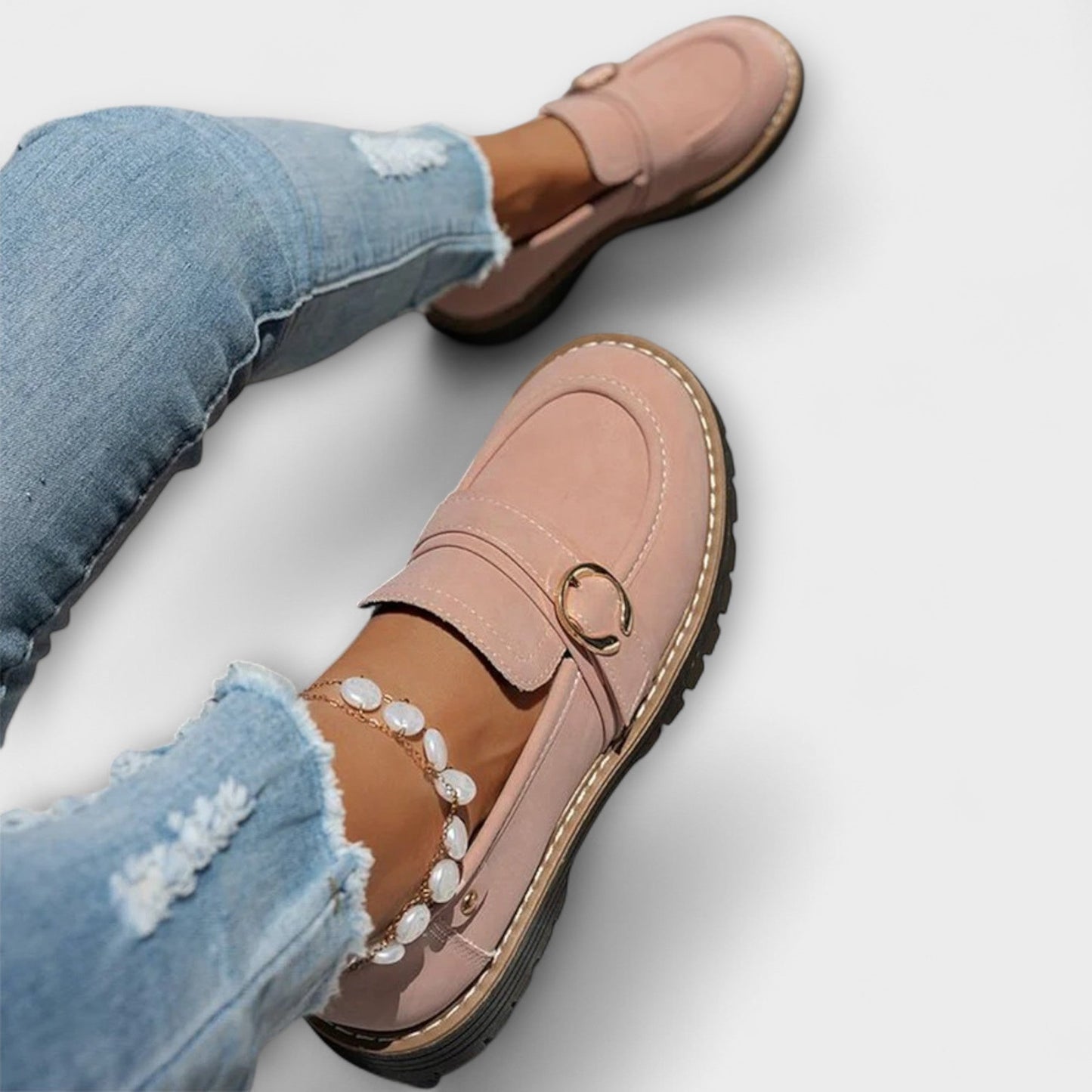 Lora – Casual Loafers z Okrągłym Noskiem