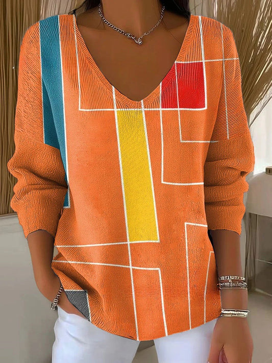 HANNA | Sweter z dekoltem w serek