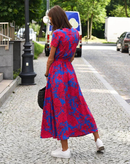 Barbara | Midi sukienka kopertowa o wyrazistym stylu