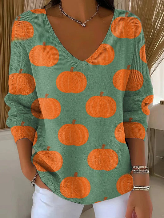Zuzanna | Sweter z dekoltem w serek