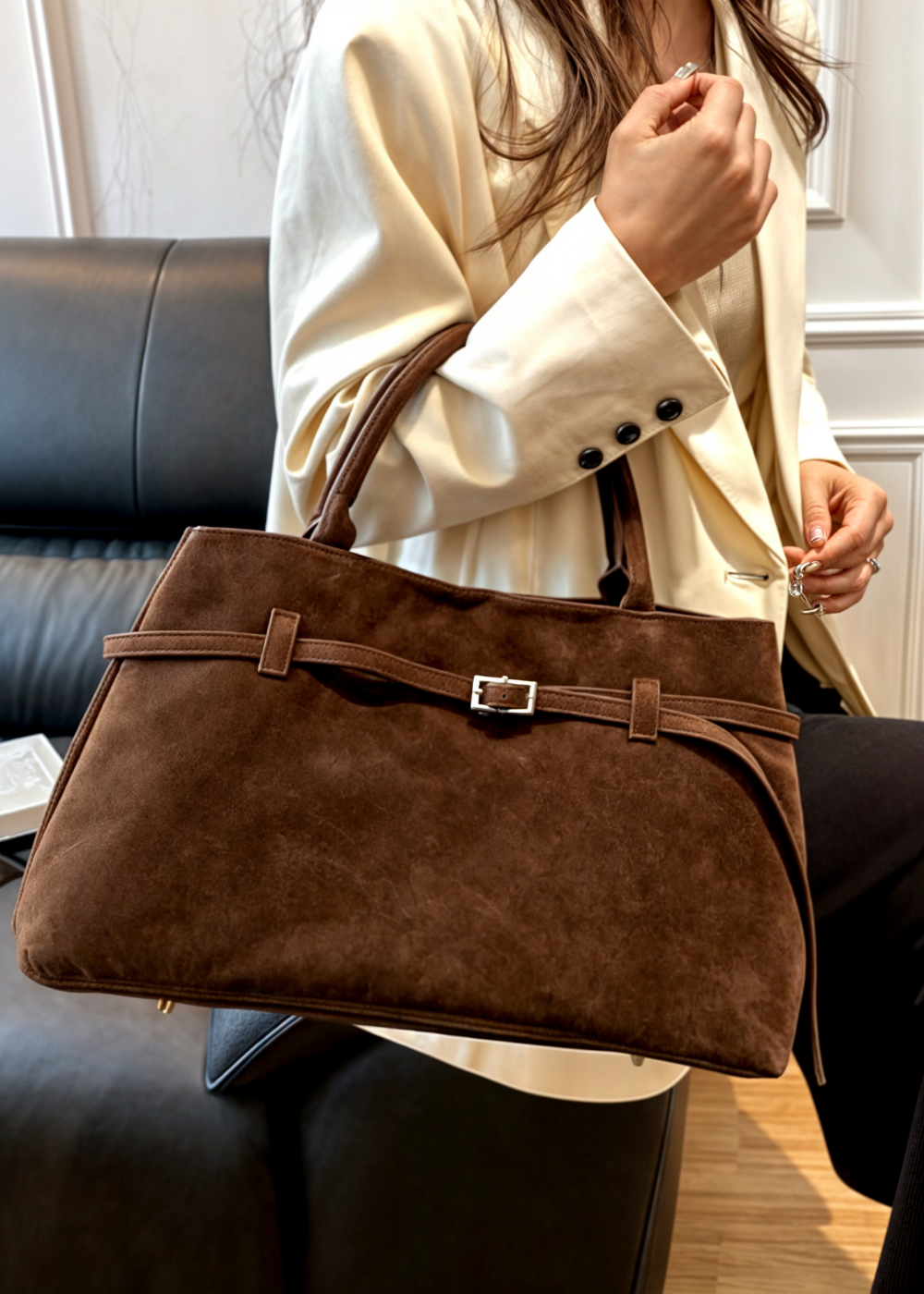 Torba Suede BB Celeste