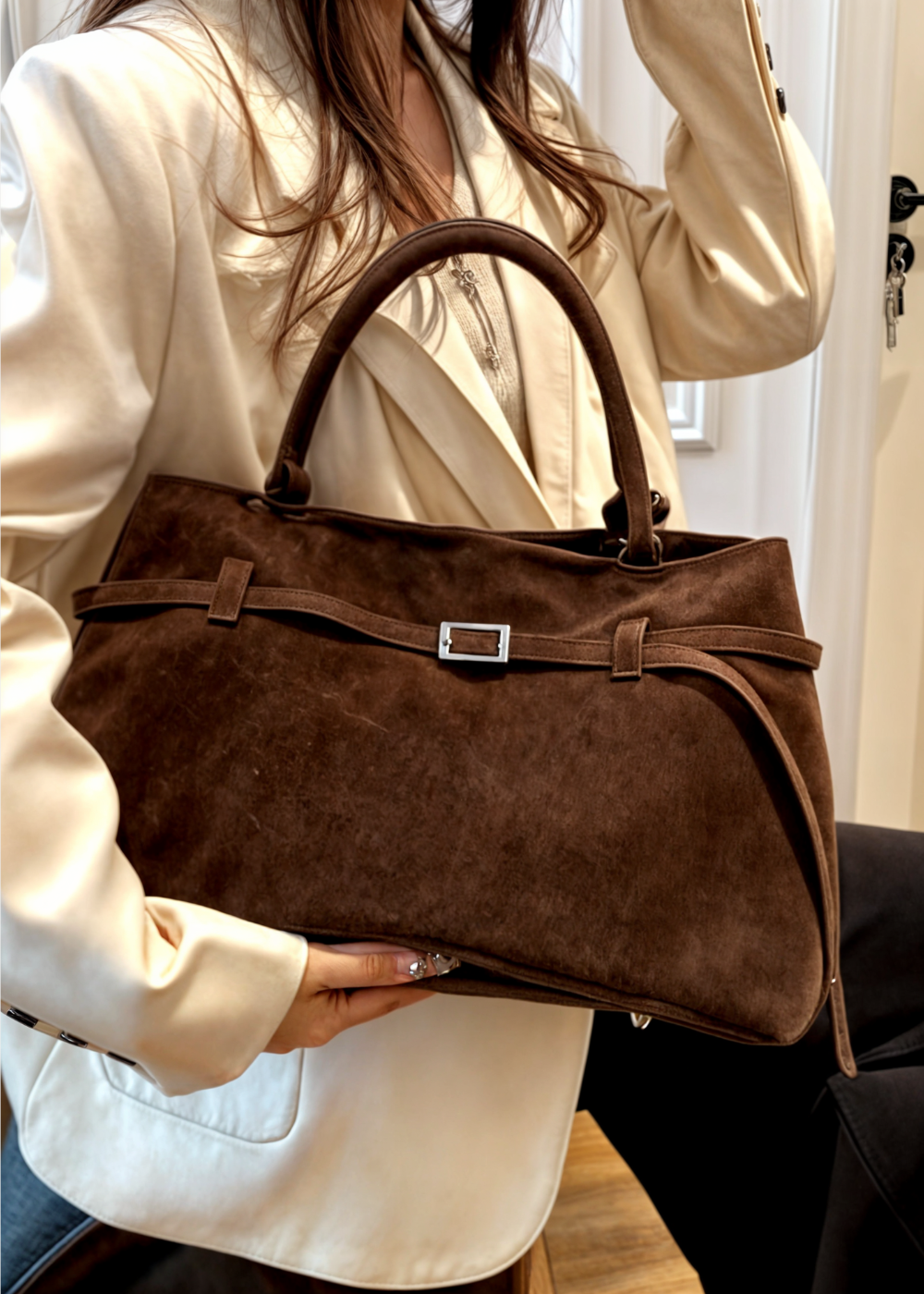Torba Suede BB Celeste