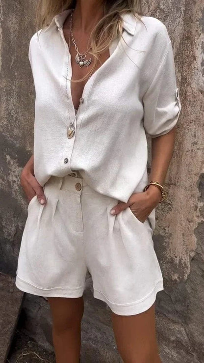 Stefanie™｜Linen i bawełnowy zestaw letni