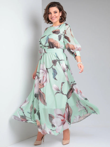 Marlena | Elegancka sukienka maxi w kwiaty