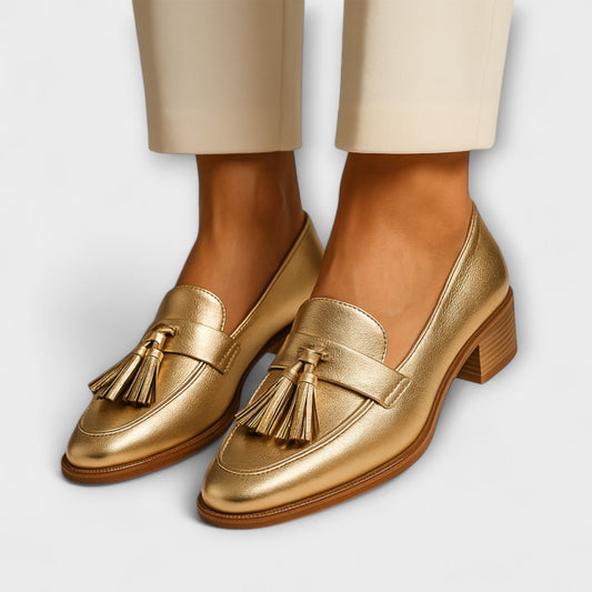 Celeste - Złote Loafersy