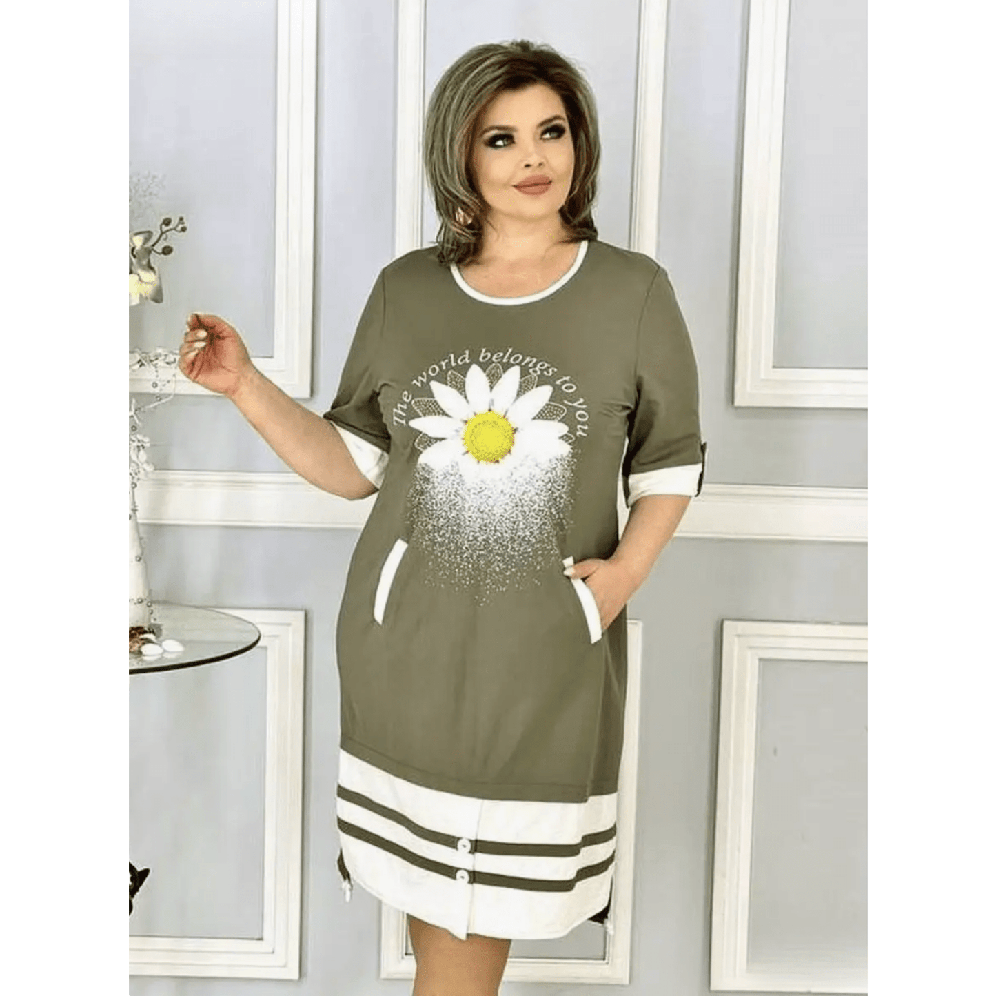 Adela | Wygodna sukienka z kieszeniami i lekkim materiałem