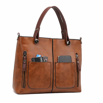 Lina™ - Vintage Skórzana Torebka na Ramię