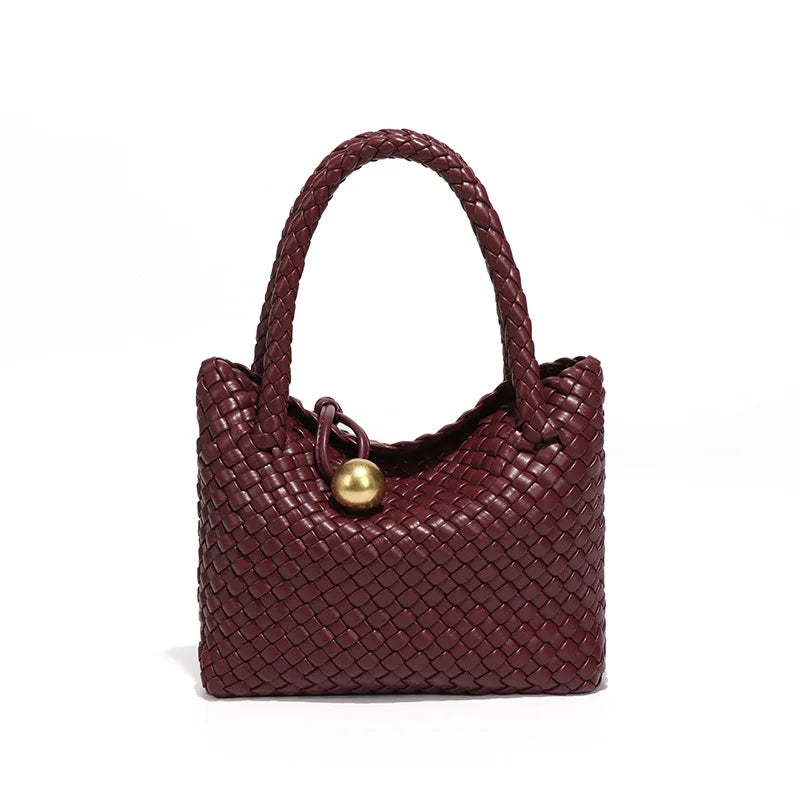 ASTRID™ | Elegancka Torba Skórzana z Złotymi Akcentami