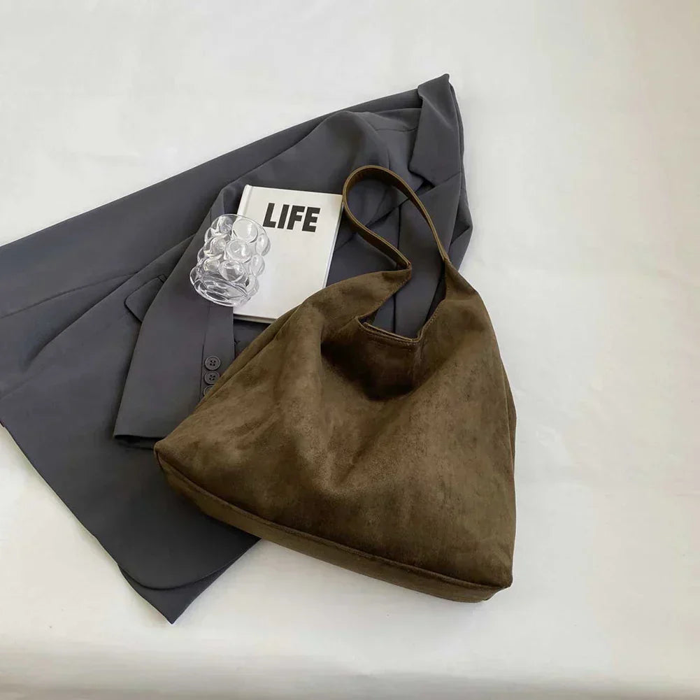 freja™ – Elegancka, miękka torebka na ramię w stylu zamszowym