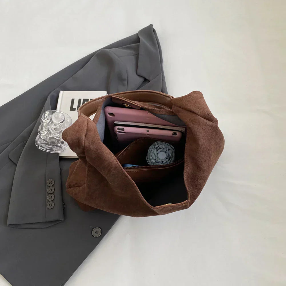 freja™ – Elegancka, miękka torebka na ramię w stylu zamszowym