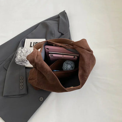 freja™ – Elegancka, miękka torebka na ramię w stylu zamszowym