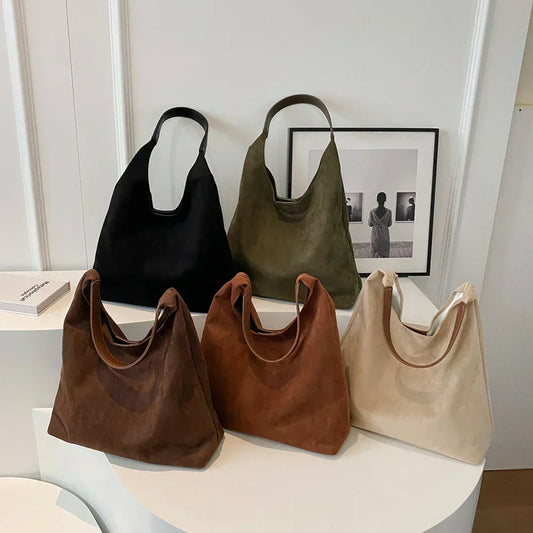 freja™ – Elegancka, miękka torebka na ramię w stylu zamszowym