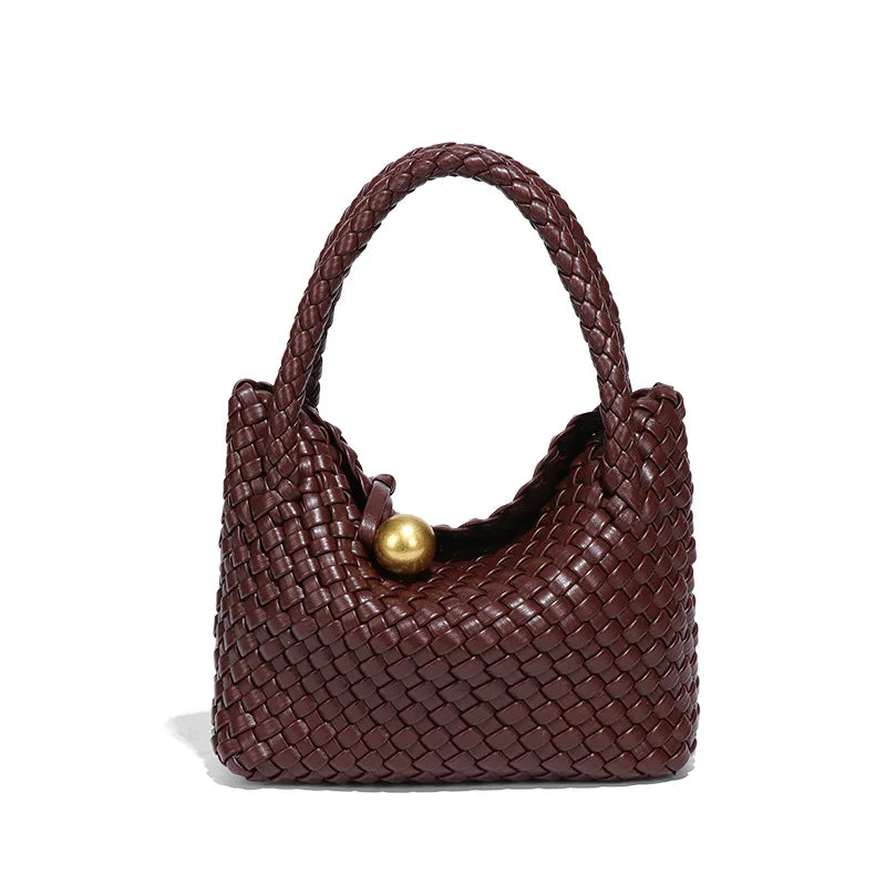 ASTRID™ | Elegancka Torba Skórzana z Złotymi Akcentami