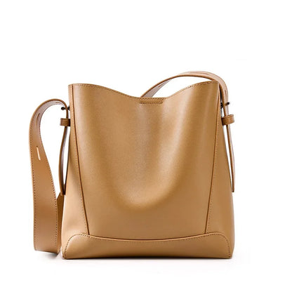 tine™ – Elegancka torebka na ramię w piaskowym odcieniu z uchwytem w formie paska