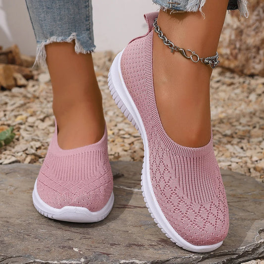 Damari | Sneakersy wsuwane z teksturowanej dzianiny