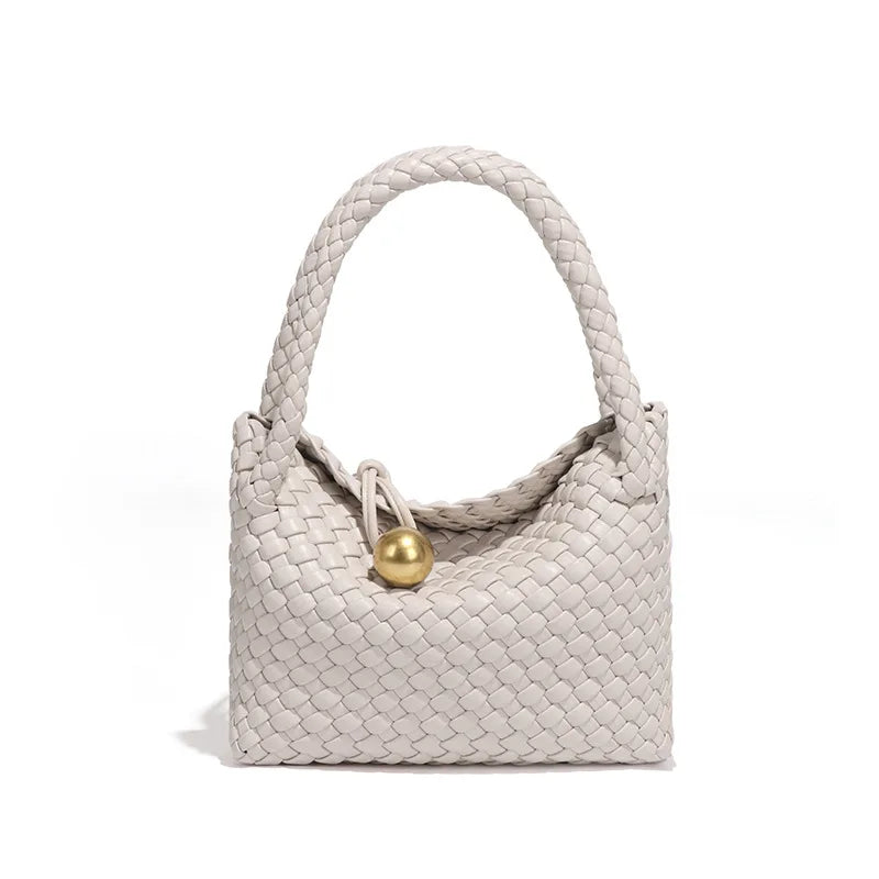 ASTRID™ | Elegancka Torba Skórzana z Złotymi Akcentami