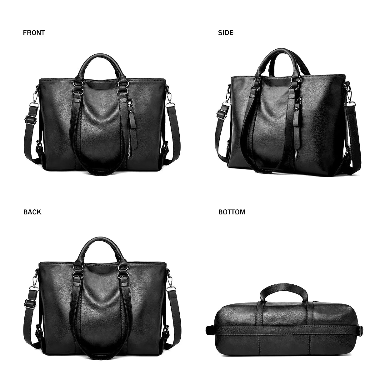 Signe™ | Elegancka Duża Torba Skórzana na Ramię