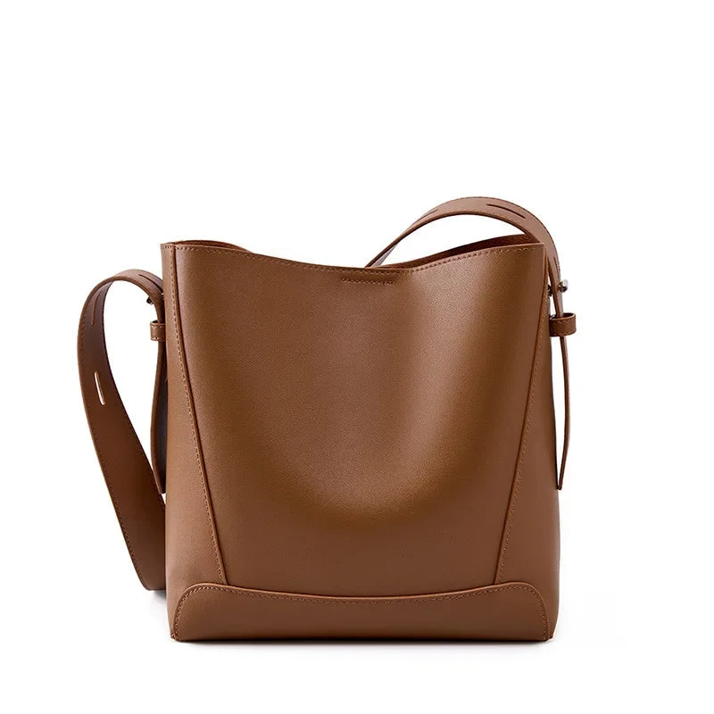 tine™ – Elegancka torebka na ramię w piaskowym odcieniu z uchwytem w formie paska