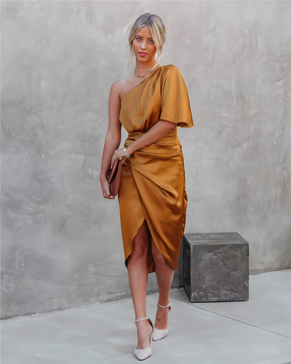 Allegra™ | Elegancka sukienka wieczorowa z jedwabiu