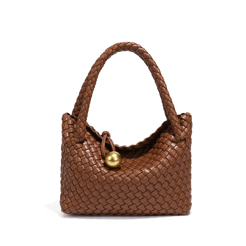 ASTRID™ | Elegancka Torba Skórzana z Złotymi Akcentami