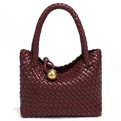 ASTRID™ | Elegancka Torba Skórzana z Złotymi Akcentami