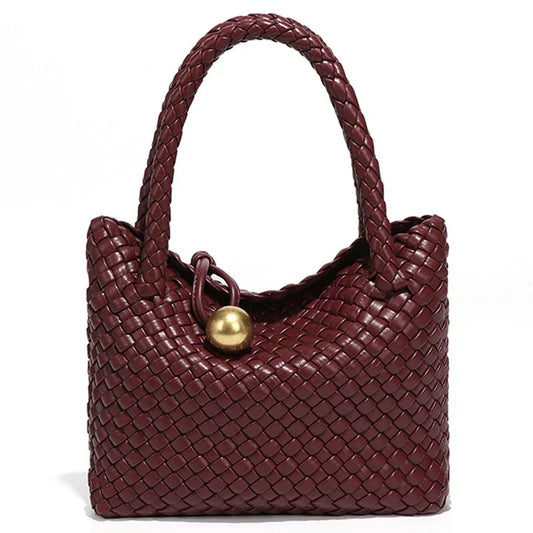 ASTRID™ | Elegancka Torba Skórzana z Złotymi Akcentami