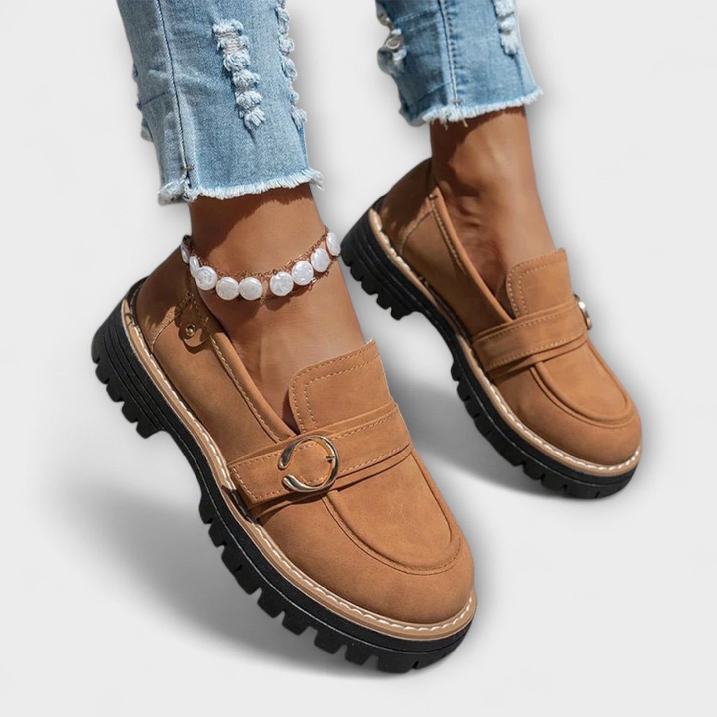 Lora – Casual Loafers z Okrągłym Noskiem